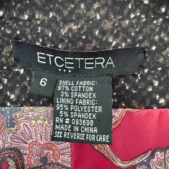 Etcetera Speckled Women’s Vintage Warm Comfortable Statement Long PeaCoat Size 6 - Picture 3 of 9